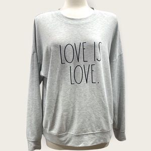 Rae Dunn LOVE IS LOVE crewneck sweatshirt M